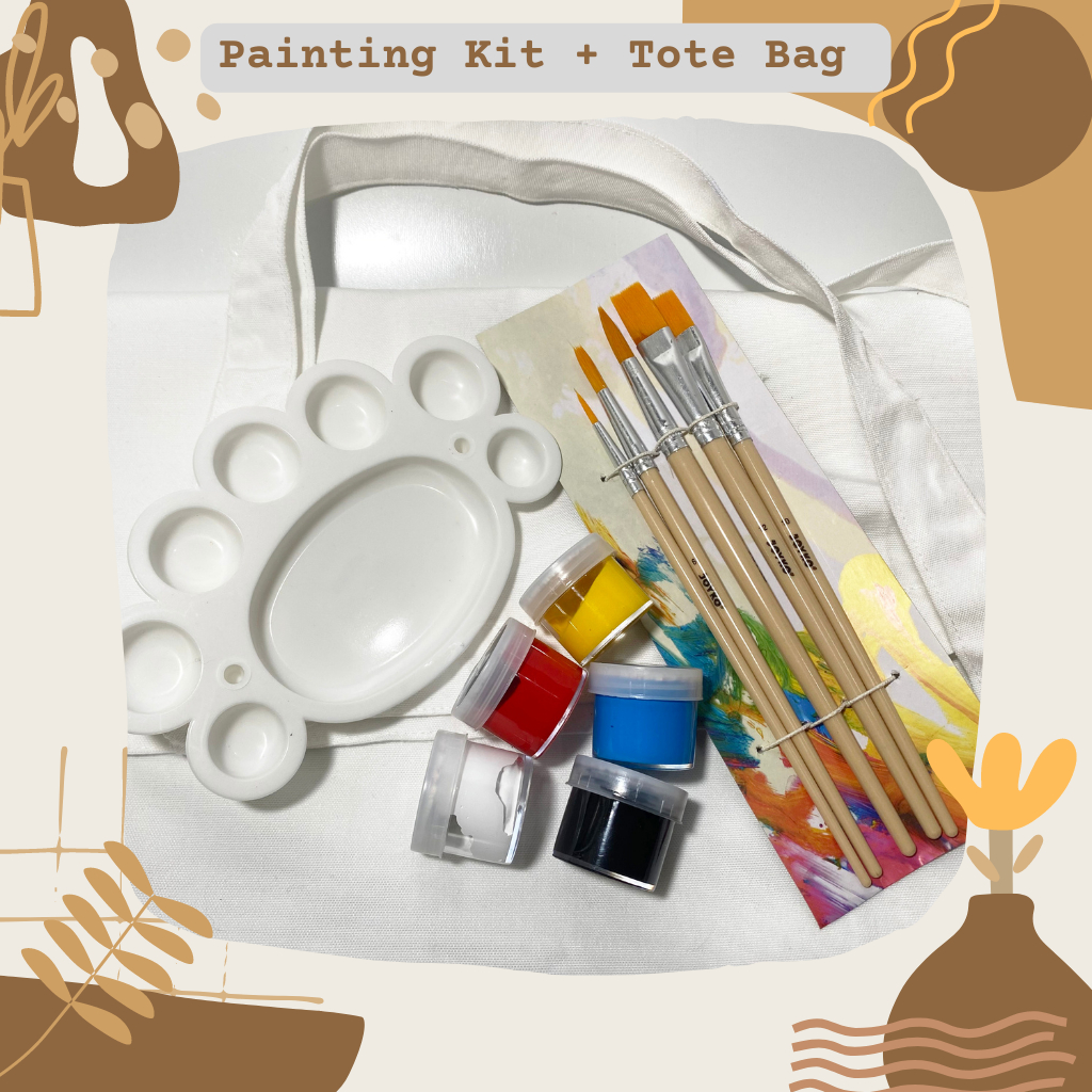 Teratura Tote Bag Painting Kit paket Melukis di Tas Kanvas