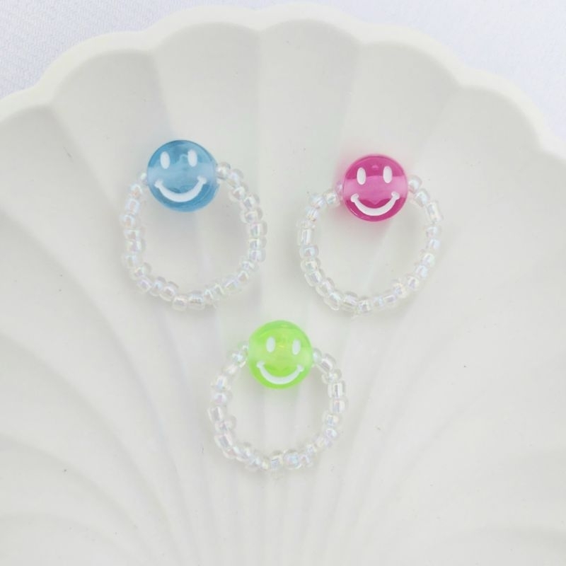 cincin manik-manik | cincin manik smile | cincin manik | beads ring smile | beads ring | cincin manik lucu | cincin manik korea