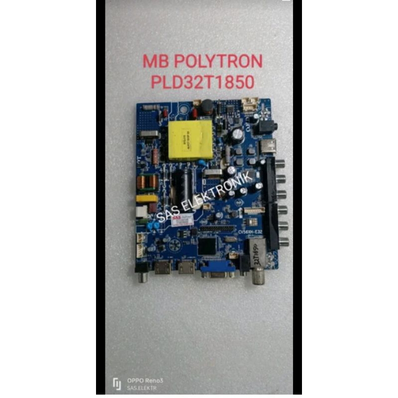 MB MOTHERBOARD MAINBOARD MESIN TV LED POLYTRON 32 INCH PLD32T1850 PLD-32T1850