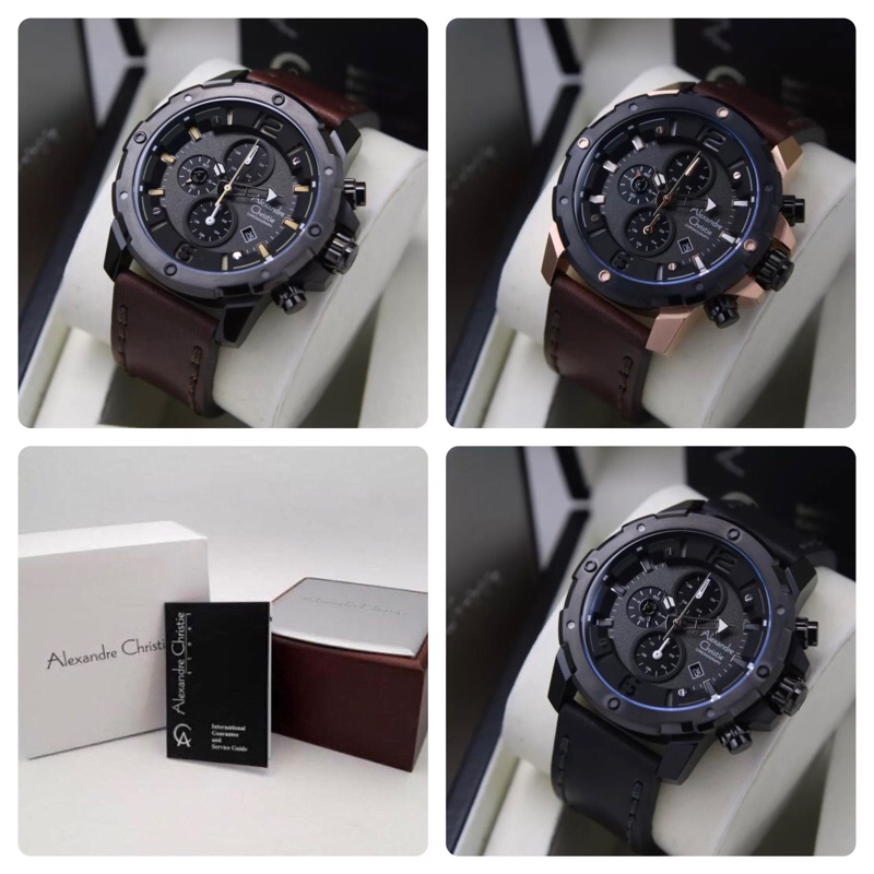 JAM TANGAN PRIA ALEXANDRE CHRISTIE 6410MC / AC 6410MC KULIT [ORIGINAL]