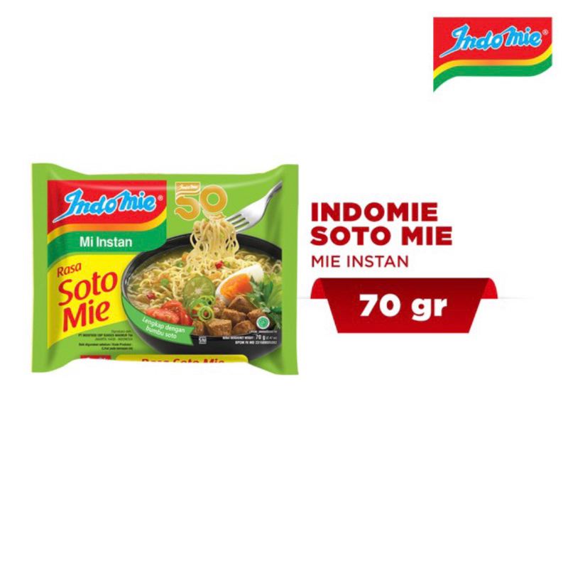 

1 pcs Mie Instan Indomie Kuah Rasa Soto Mie 70 gr