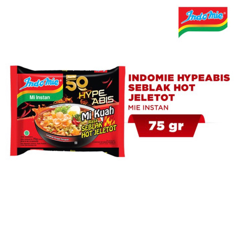 

1 pcs Mie Instan Indomie Kuah Hypeabis Seblak Hot Jeletot