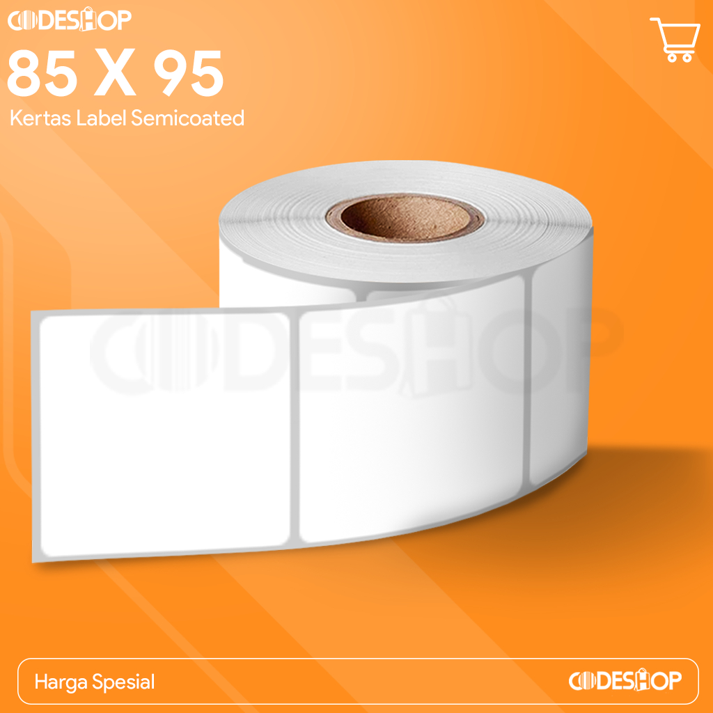 

Label Semicoated 85 x 95 / 85x95 mm / 85x95mm 1 Line isi 500 Stiker