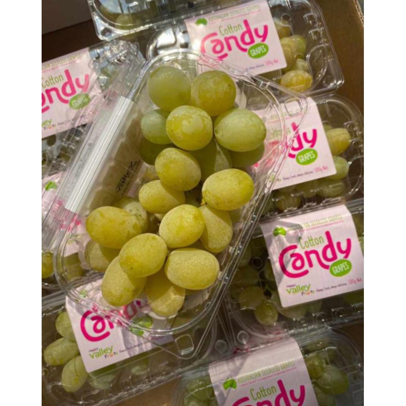 Anggur hijau cotton candy - anggur rasa permen gulali manis garing