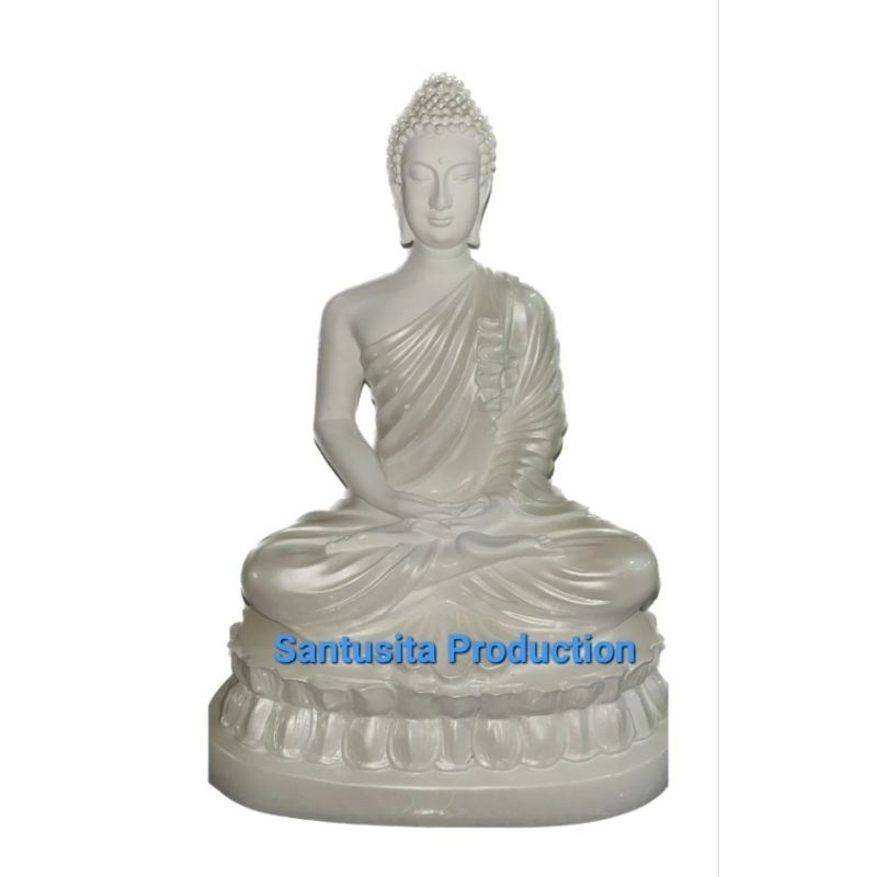 Rupang Buddha 60 cm Putih Mutiara