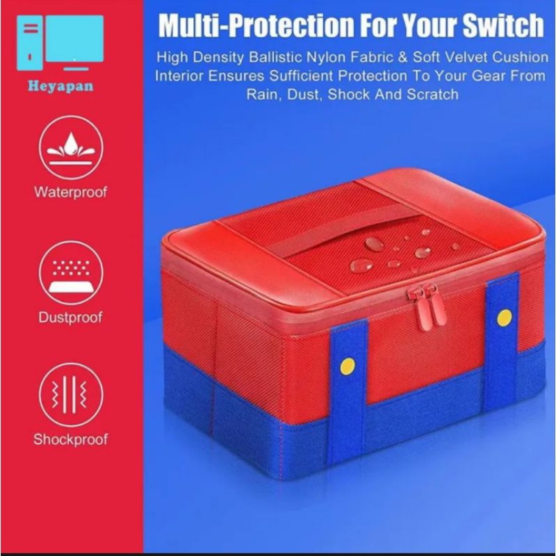 Nintendo Switch Travel Storage Bag Case OLED v1 v2 Mario Pouch Tas