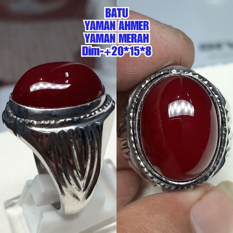 batu yaman merah darah cincin yaman asli 04