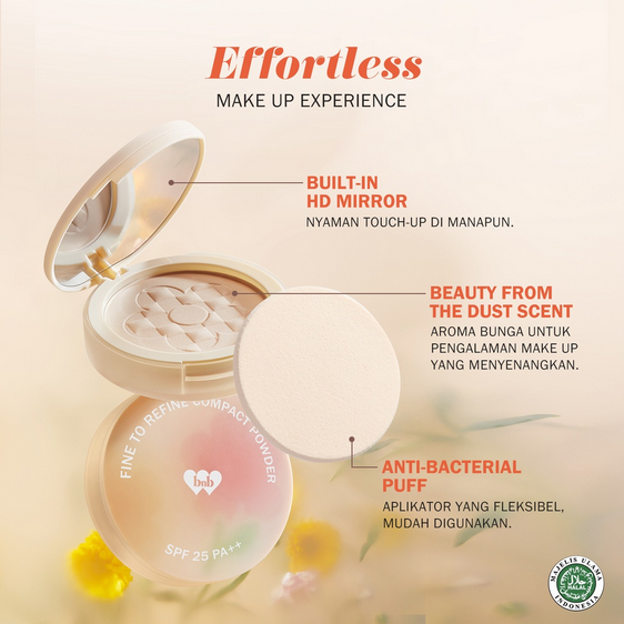 BNB barenbliss Korean Bloomatte Fine to Refine Compact Powder / Bedak Padat