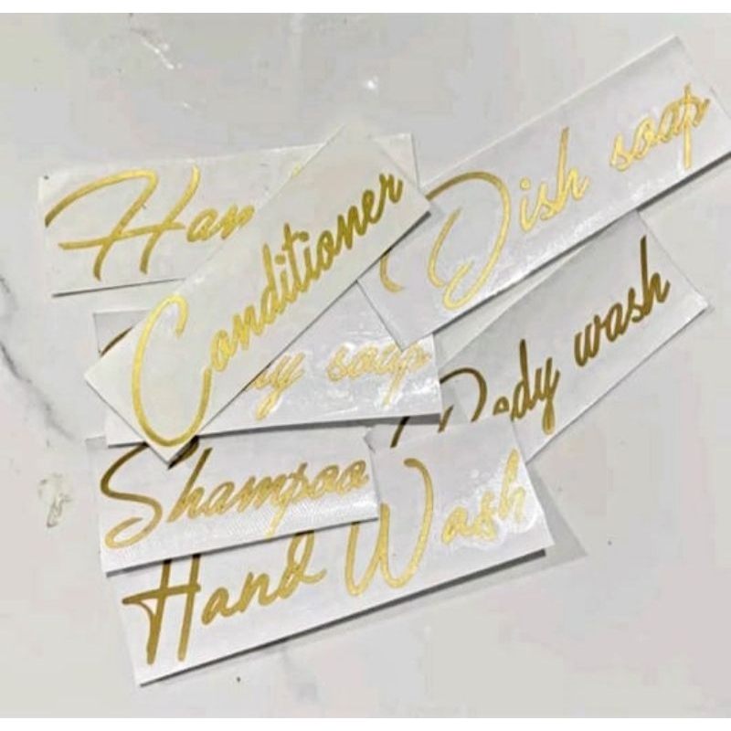 

STICKER CUTTING LABEL BATHROOM / KAMAR MANDI MURAH (SABUN,SHAMPOO,DOBY WASH,HAND WASH)