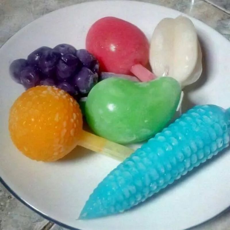 KEMASAN ES LILIN WAWAN ASLI & BENTUK BUAH