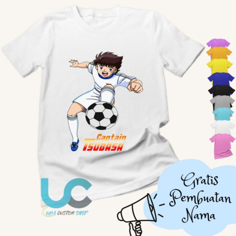 Kaos Anak Captain Tsubasa | Baju Anak Captain Tsubasa | Kaos Anak Sablon | Kaos Anak Custom Terbaru 