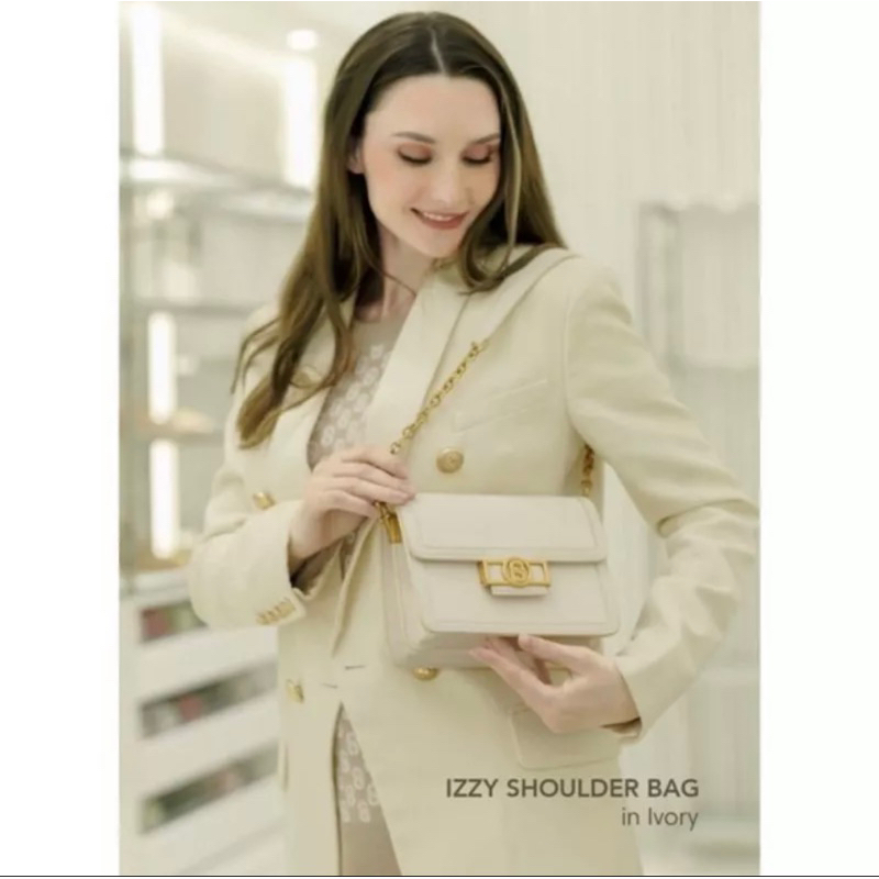 izzy shoulder bag ivory