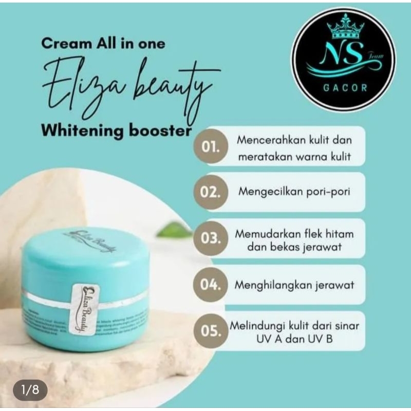 Cream Eliza Beauty All In One Skin Type Day ,Night / Krim Siang, Malam pencerah,pemutih &amp; glowing