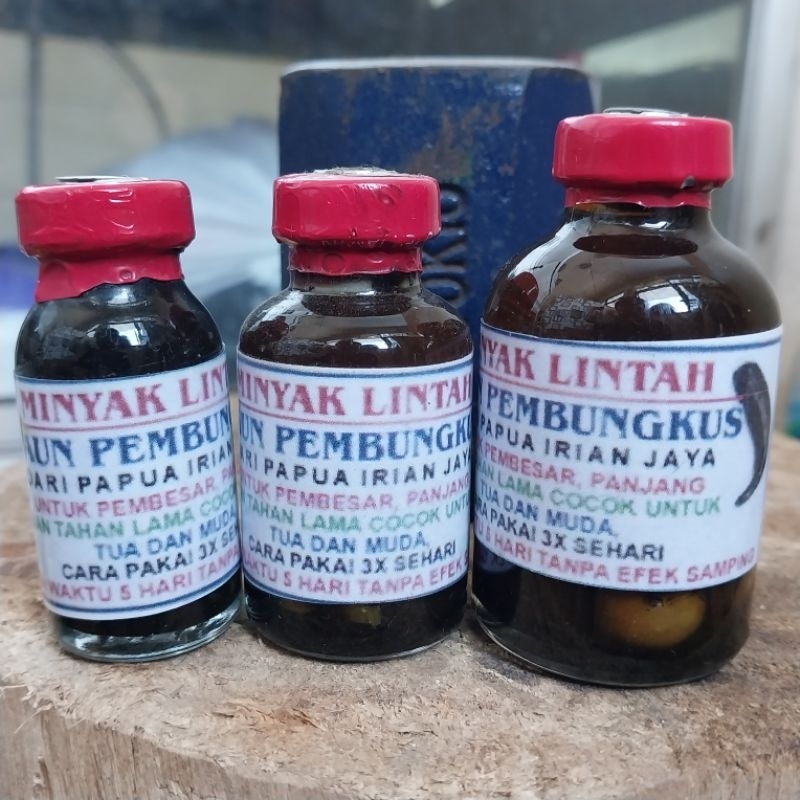 MINYAK LINTAH DAUN PEMBUNGKUS UNTUK PEMBESAR KUAT DAN TAHAN LAMA,ORIGINAL 100% ALAMI