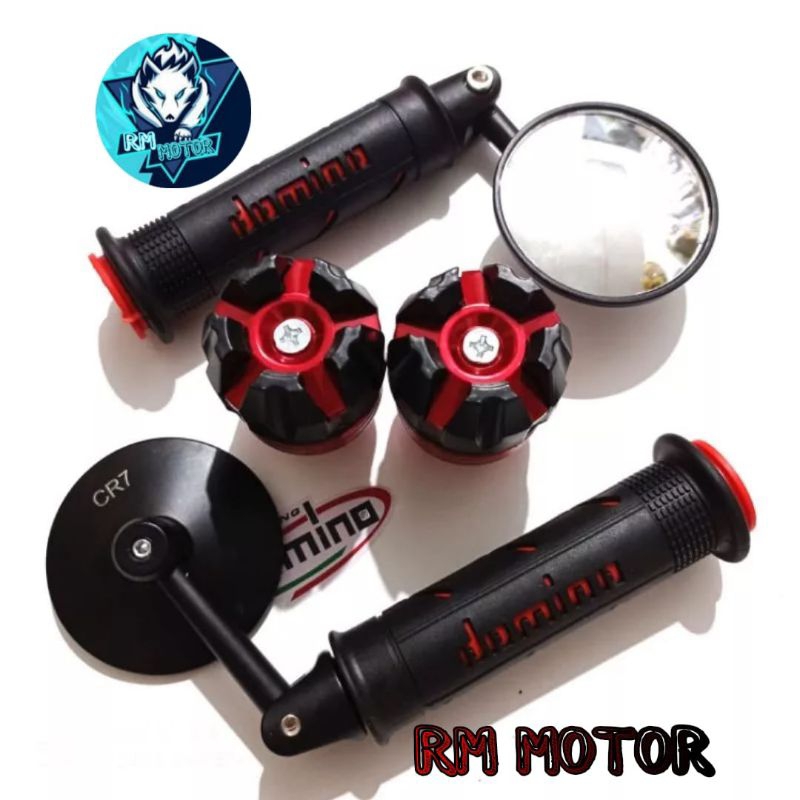 PAKET MURAH 3 IN 1 PAKET SPION BULAT CNC PLUS HANDGRIP DOMINO &amp; JALU AS RODA