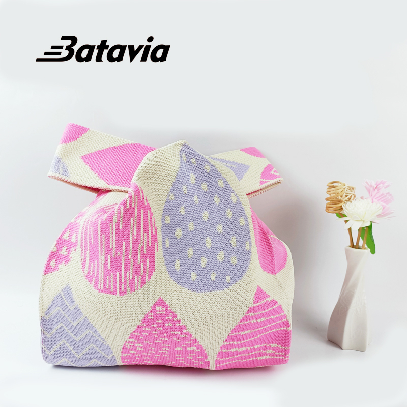 Batavia Desain terbaru Color yang cocok dengan tas tangan rajut dan bahu menenun wanita belanja santai serbaguna baru BAG 29-39