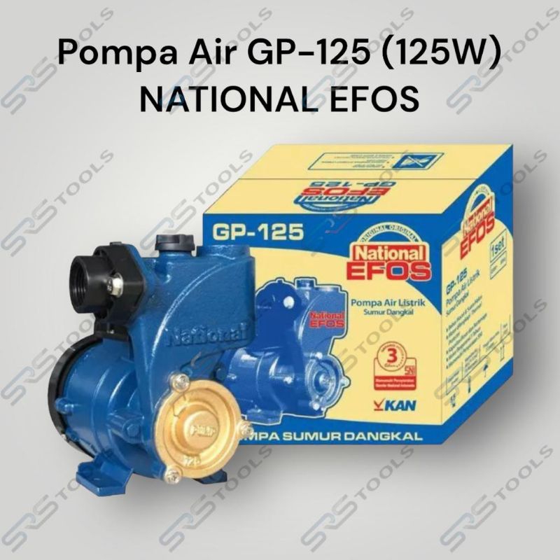 NEW SANYO EFOS GP-125 Pompa Air Listrik National Efos - Mesin Pompa Air Sumur Dangkal