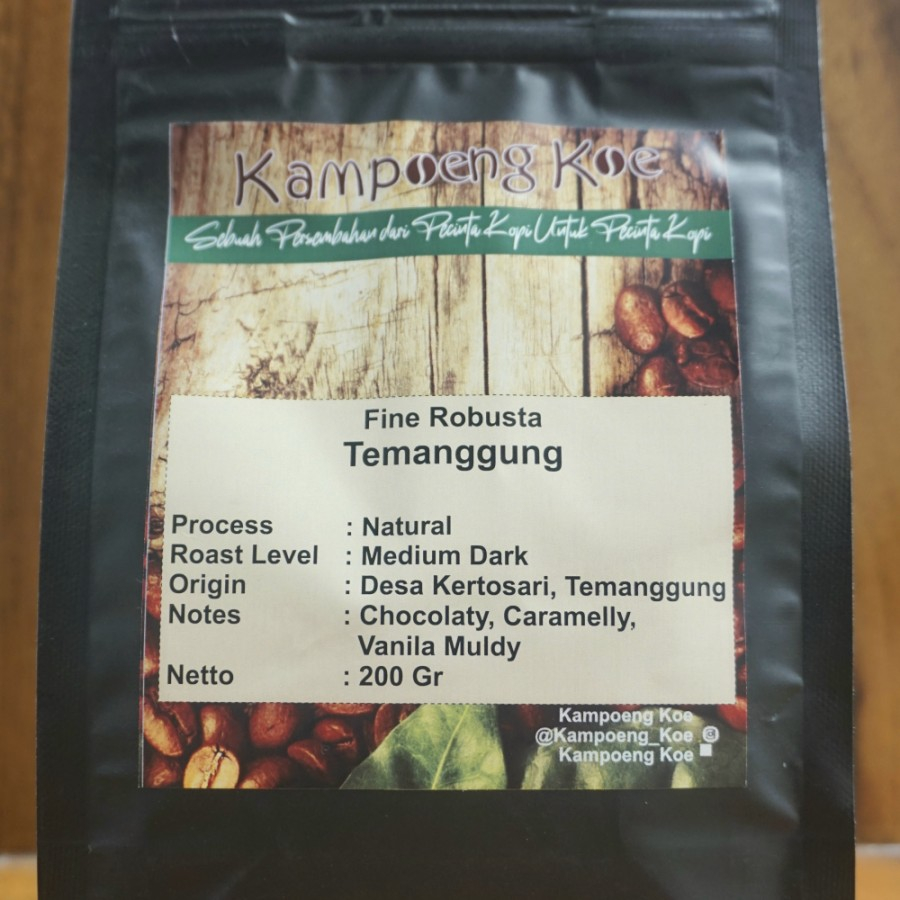 

Kopi Robusta Temanggung 200Gr Kampoeng Koe - Bubuk Kasar