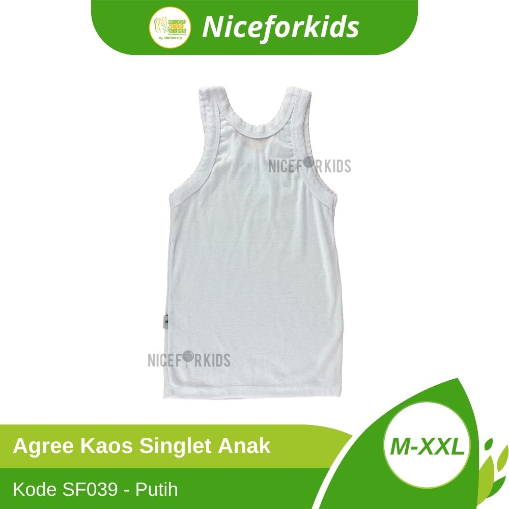 Agree Kaos Singlet Anak Putih SNI Kode SF039 (1pcs)