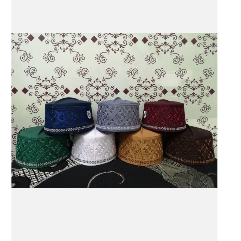 Peci Assagofah Bordir Logo / Peci Songkok Bordir