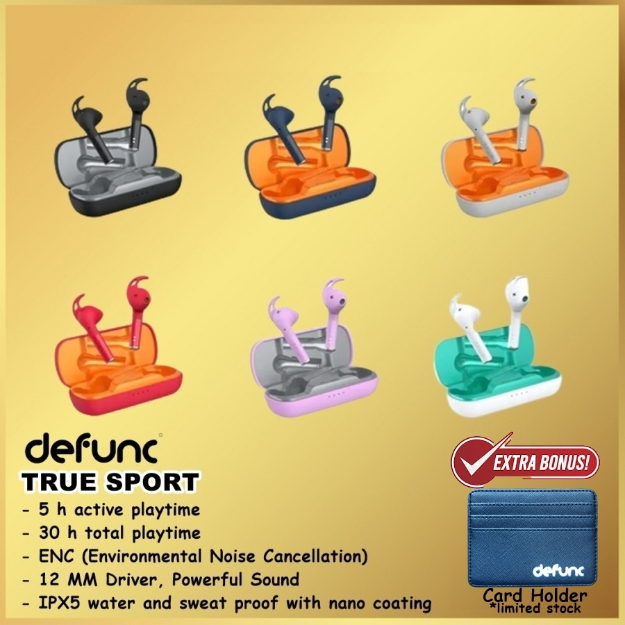 Defunc True Sport Wireless Earphones Earbud TWS True Wireless Sport