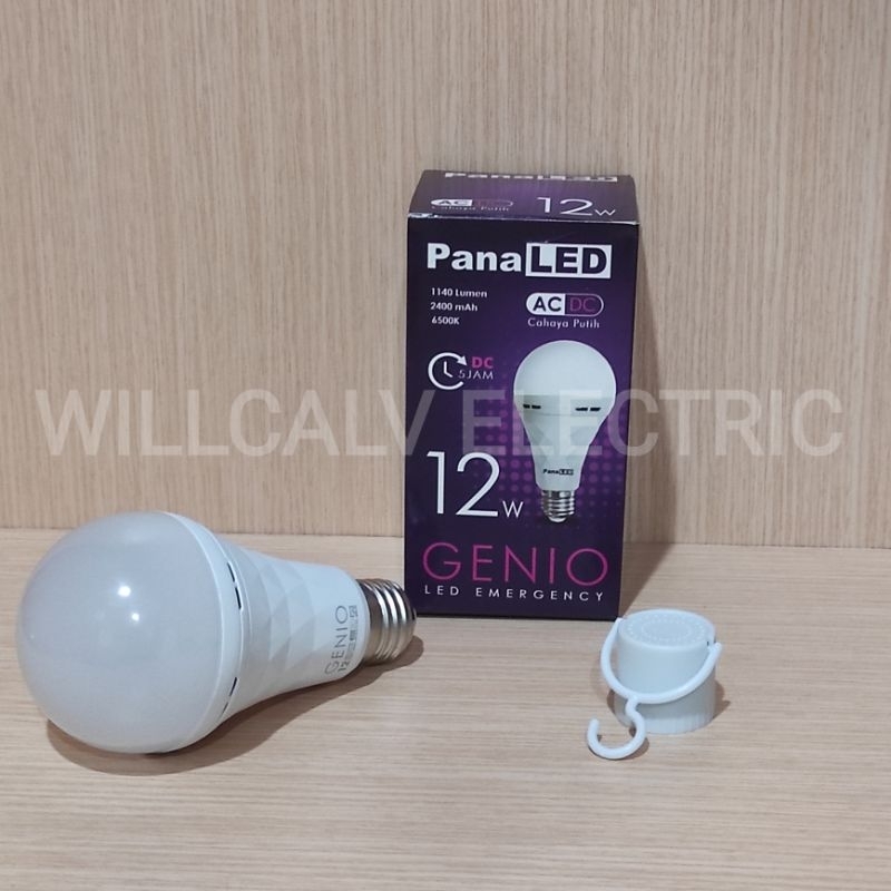 Lampu emergency PANALED GENIO 12 watt Ac/dc E27 cahaya putih