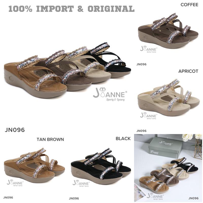 [ORIGINAL] JOANNE Wedges Sandals Wanita #JN096