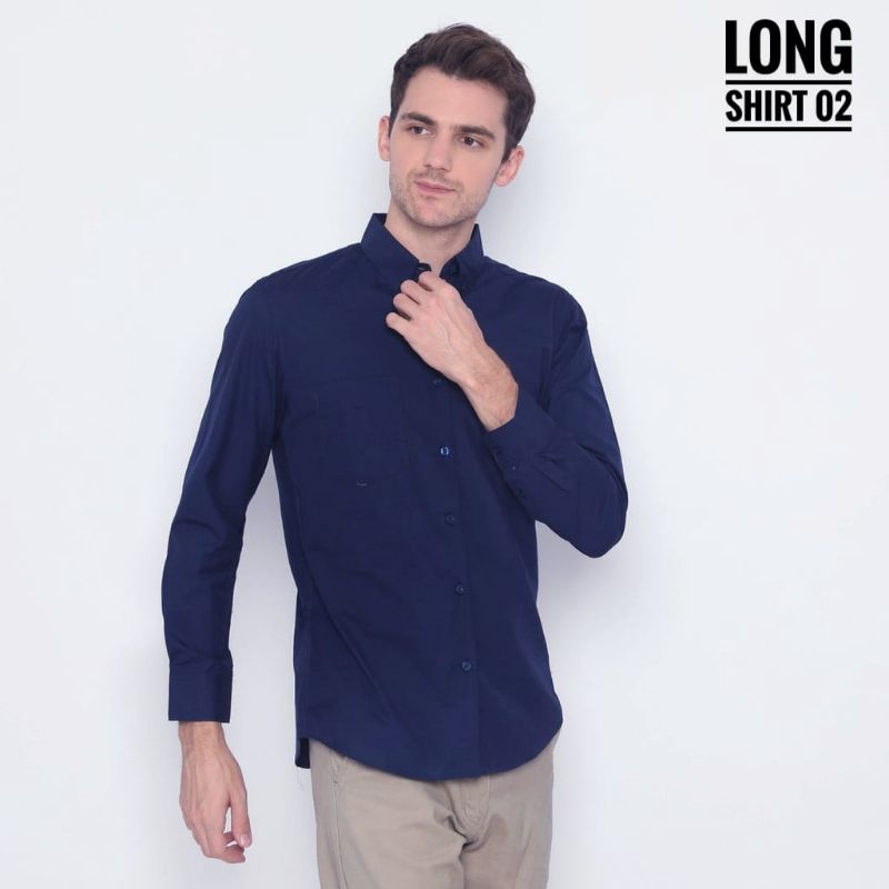 Kemeja panjang polos/kemeja panjang cowok/kemeja panjang kekinian/kemeja polos/Navi/Marun