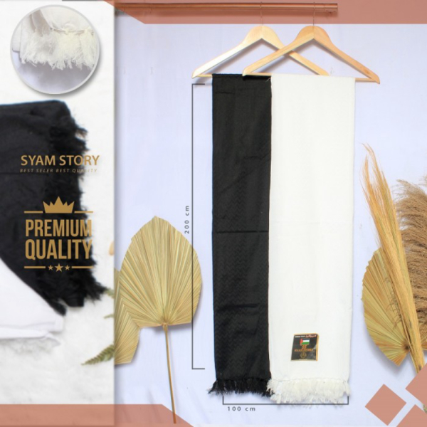 Dijual Sorban Panjang Murah Berkualitas / Sorban Imamah - Putih Polos Berkualitas