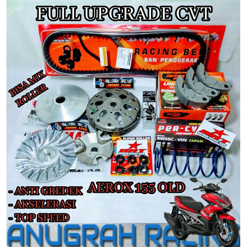 FULL UPGRADE CVT KIRIAN AEROX 155 OLD ALL NEW AEROX 155 NMAX 155 OLD ALL NEW N MAX 155 LEXI 125 MANG