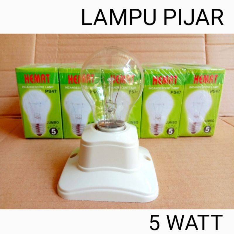 LAMPU PIJAR 5 WATT / LAMPU BOHLAM / LAMPU KUNING