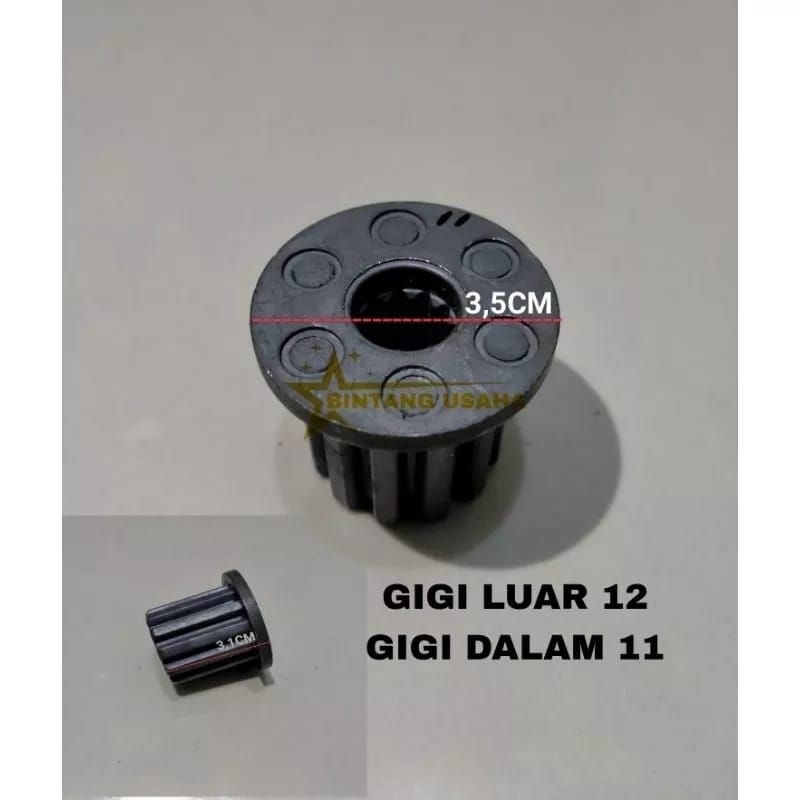 INTI PULSATOR MESIN CUCI GIGI DALAM 11 - GIGI LUAR 12 / INTI PULSATOR MESIN CUCI