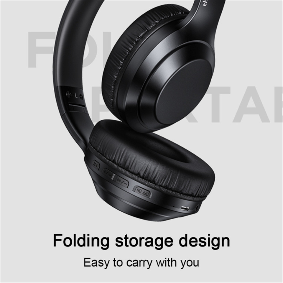 Lenovo Thinkplus Headphone Headset Foldable Bluetooth 5.1 with Mic - TH10 - Black