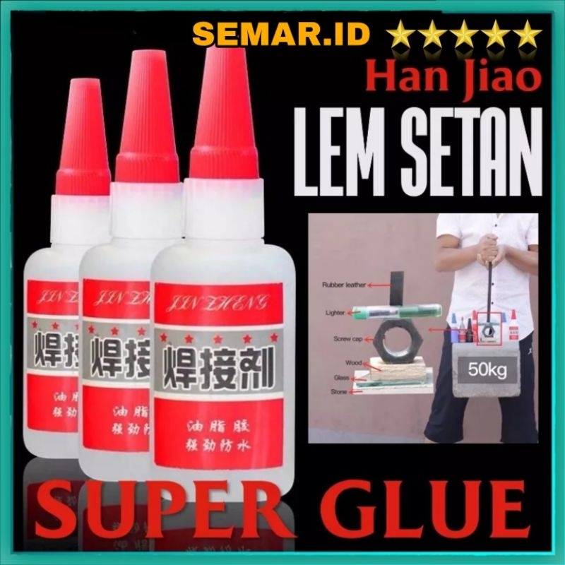 Lem SETAN Lem Super Glue Korean Universal Welding Glue Plastic Wood Metal Rubber Tire Repair 50ml