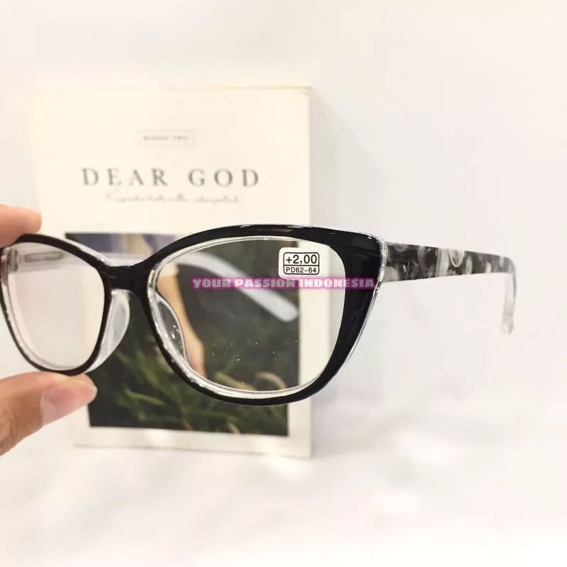 Kacamata Minus Cat Eye 9093 -0.50 sd -4.00 Kacamata Minus Cewek Fashion Korea