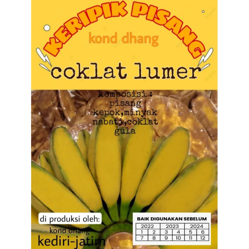 

kripik pisang coklat lumer