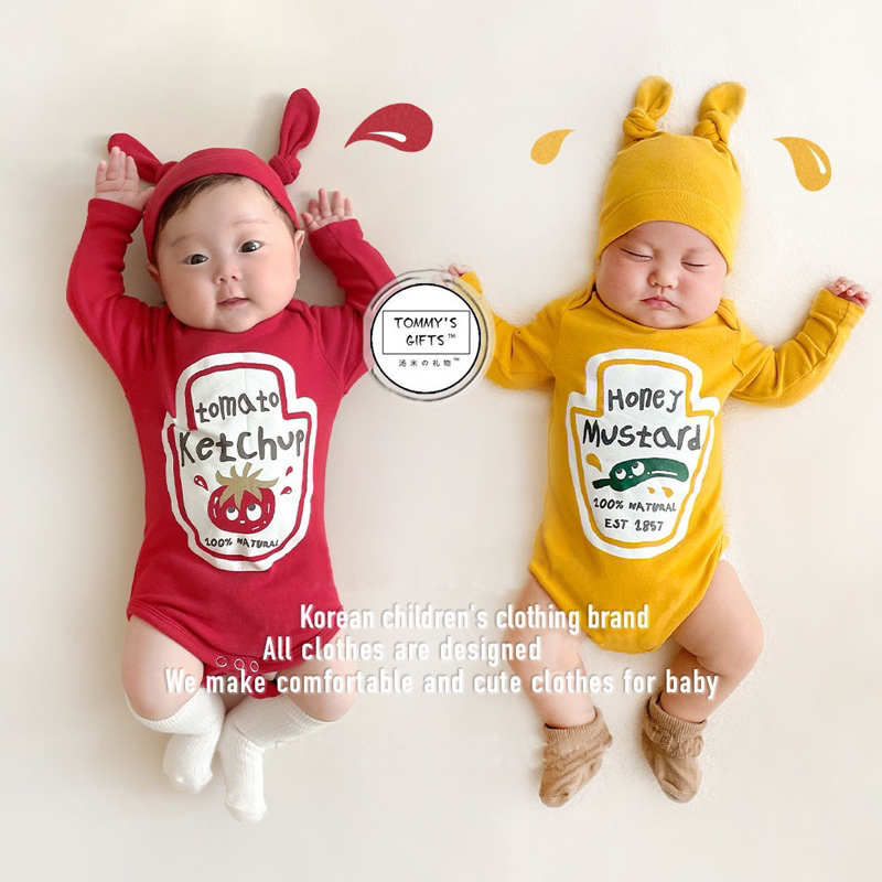 Ketchup romper bayi kostum