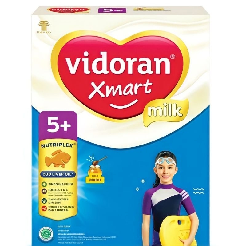 Vidoran Xmart 5+ susu pertumbuhan anak 5-12 tahun madu 700 g