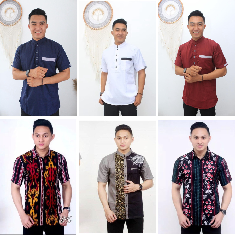 PROMO CUCI GUDANG - BAJU BATIK PRIA / KEMEJA BATIK PRIA LENGAN PENDEK