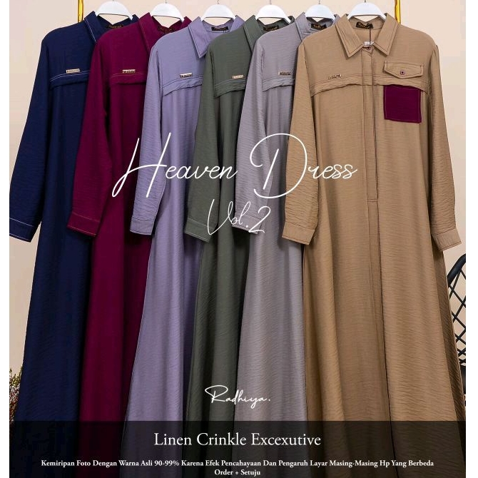 BerMus - Gamis Simple Heaven Dress vol 2 by Radhiya original/
