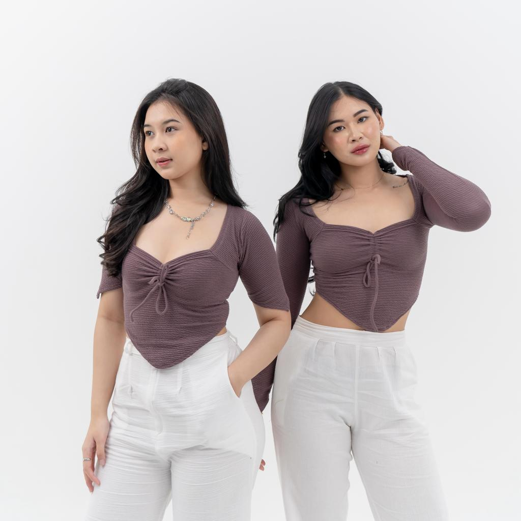 [GURLBUCKET] Luffi Top / Atasan / Lengan Panjang / Lengan Pendek / Top Rib &quot;Pakaian Wanita&quot;