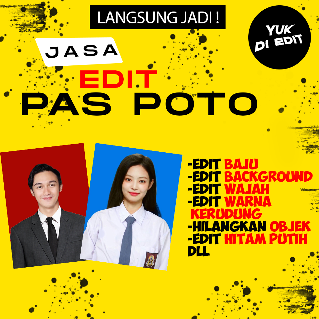Edit Foto / Edit Background / Edit Baju Jas / Edit Pas Foto / Edit Jilbab / Edit foto bayi ala studi