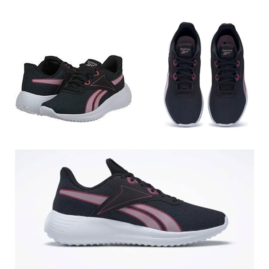 Reebok Sepatu Wanita Women Running Lite 3 Shoes Hitam list pink