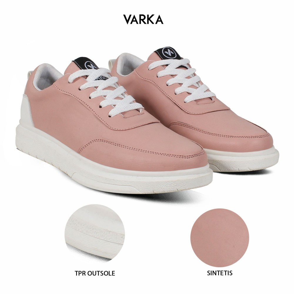 Sepatu Sneakers Wanita V 5284 Brand Varka Sepatu Kets Olahraga Kuliah Jalan Jalan Trendi Berkualitas - Pink