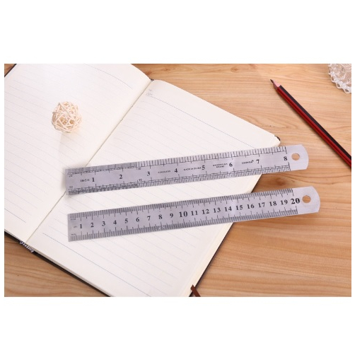 Penggaris Besi Stainless Stell Ruller Ukuran 15 - 60cm - Harga/Pc