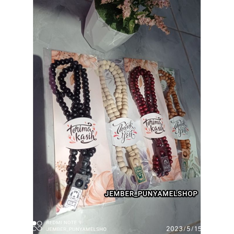 Tasbih 99 souvenir cantik sudah berkemasan plastik+thanks card cocok untuk segala hajatan termurah, terlaris