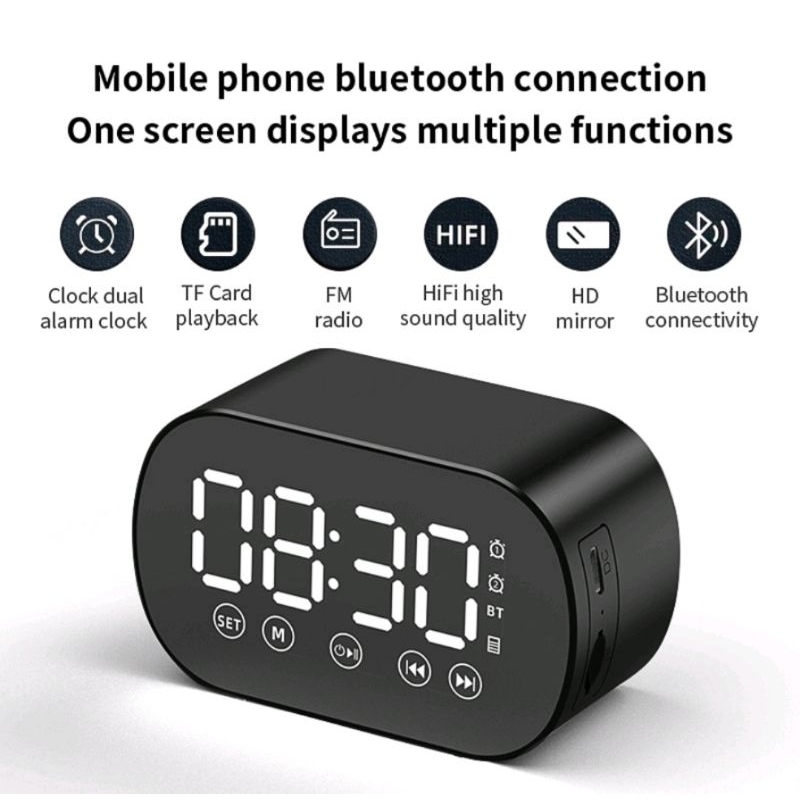 Speaker Jam Bluetooth S15 Portable Stereo Original Plus Jam Digital Alarm Clock LED Mirror