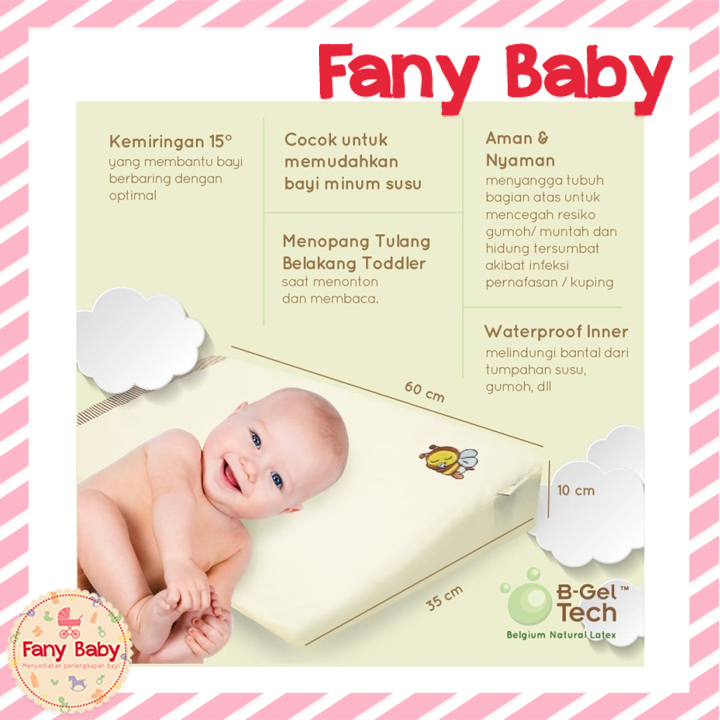 BABYBEE SLOPED PILLOW PLUS 0-5 YEARS WITH CASE