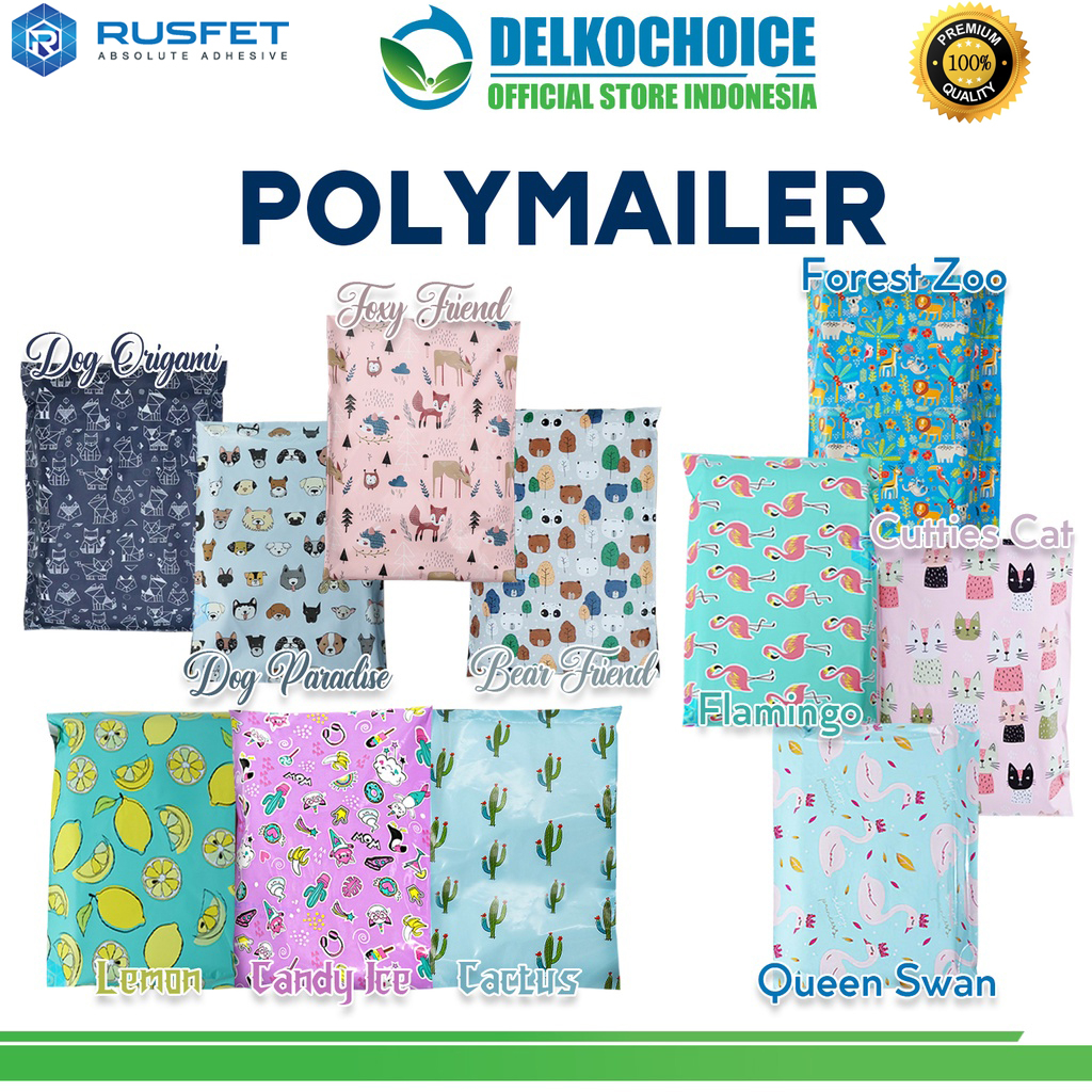 

Polymailer Motif Amplop Plastik Packing Online Polimailer RUSFET PREMIUM / SATUAN