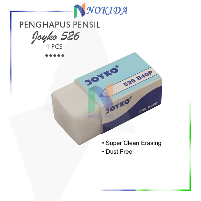 

Nokida Penghapus Pensil Joyko 526 B40/1 pcs / Stip 2B Eraser Pencil